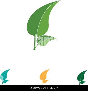 Logos of green Tree leaf ecology nature element vector Stock Vector