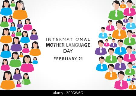 Vector Illustration of International Mother Language Day observed on February 21 Stock Vector