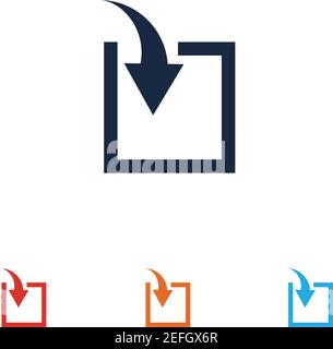 Download icon vector symbol illustration design template Stock Vector