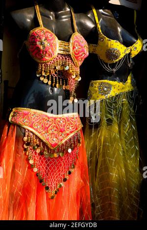 Close-up of mannequins in traditional clothing, Istanbul, Turkey Stock Photo