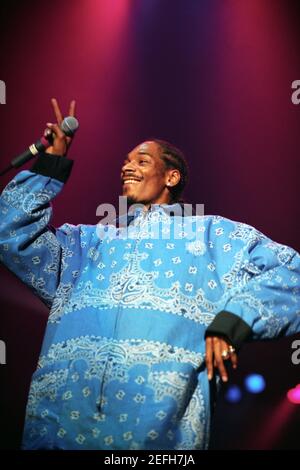 Snoop Dogg on stage at The Soul Super Jam Concert held at Wembley Arena in London, UK. 5th December 1996 Stock Photo