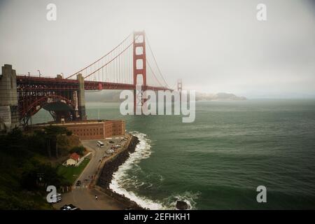 Bridge over the bay, Golden Gate Bridge, San Francisco, California, USA Stock Photo