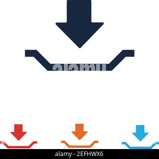 Download icon vector symbol illustration design template Stock Vector