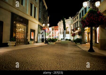 Rodeo drive by night stock image. Image of luxury, lifestyle