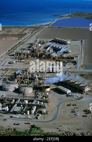 Geothermal power plant, Calipatria, California Stock Photo