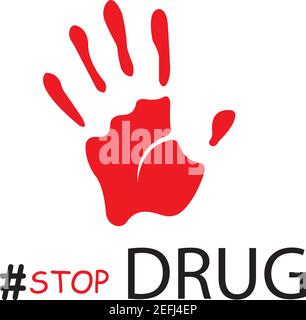 International day against drug abuse and illicit trafficking concept illustration design template Stock Vector