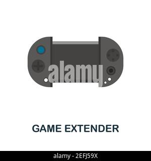 Game Extender flat icon. Color simple element from phone accessories collection. Creative Game Extender icon for web design, templates, infographics Stock Vector
