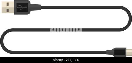 Computer usb or hdmi cable vector isolated on white Stock Vector