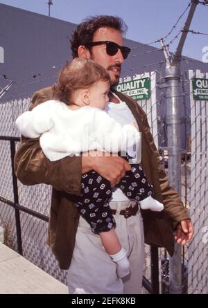 Bruce Springsteen and son Evan James Springsteen in 1991. Credit: Ralph