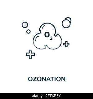 Molecular Model of Ozone (O3) Molecule. Vector Illustration Stock