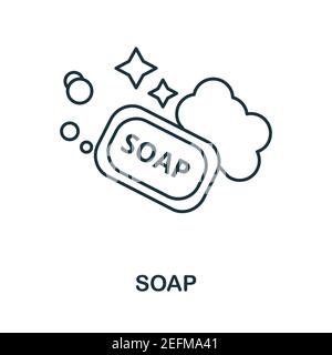 Soap icon. Simple illustration from laundry collection. Creative Soap icon for web design, templates, infographics and more Stock Vector