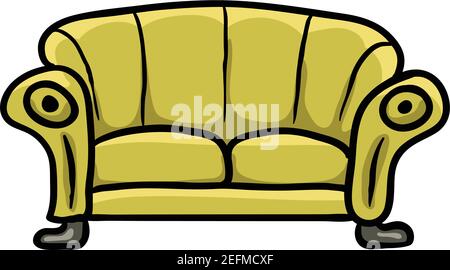 Comfortable sofa on white background. stock illustration vector Stock Vector