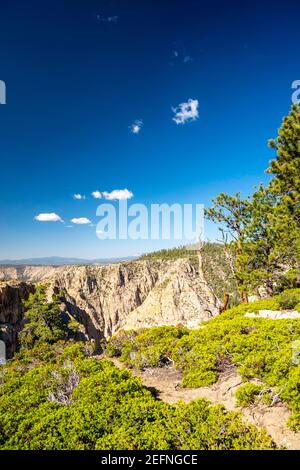 View from Hells Backbone Road, near Escalante and Boulder, Garfield County, Utah, USA, on a beautiful summer day. Stock Photo