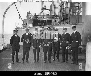 Olaf M. Hustvedt USS Alabama. Stock Photo