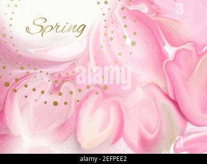 Flower template for a holiday card, a wedding invitation. Vector white background with delicate pink flowers. Stock Vector