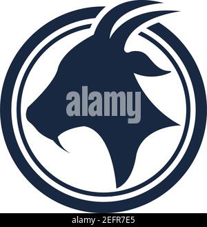 Goat Logo Template vector icon illustration design Stock Vector