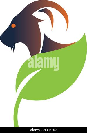 Goat Logo Template vector icon illustration design Stock Vector
