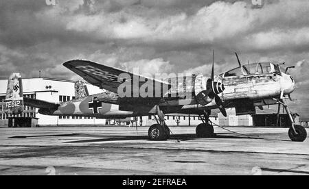 Heinkel He 219 Uhu at the parking lot Stock Photo