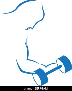 fitness logo symbol illustration design template - vector Stock Vector