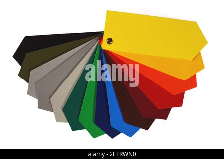 Advertisement. Color chart of one of the most popular advertising media: PVC coated banner. Stock Photo