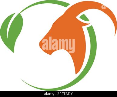 Goat Logo Template vector icon illustration design Stock Vector