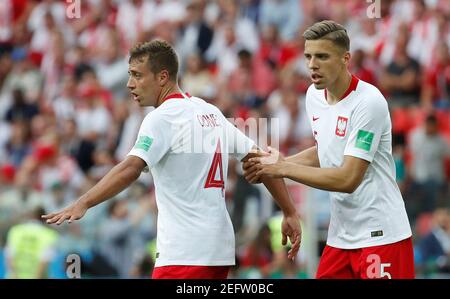 Soccer Football World Cup Group H Poland Vs Senegal Spartak Stadium Moscow Russia June 19 18 Poland S Thiago Cionek And Jan Bednarek Reuters Christian Hartmann Stock Photo Alamy