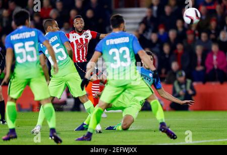 Britain Football Soccer - Southampton v Inter Milan - UEFA Europa League Group Stage - Group K - St Mary's Stadium, Southampton, England - 3/11/16 Southampton's Nathan Redmond has a shot at goal Reuters / Eddie Keogh Livepic EDITORIAL USE ONLY.