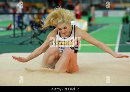 Georgia Ellenwood of Canada competes in the long jump portion of the  women's pentathlon during the IAAF World Indoor Athletics Championships in  Portland, Oregon March 18, 2016. REUTERS/Mike Blake Stock Photo - Alamy