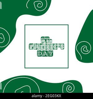 Saint Patricks Day on a green background. Lettering Saint Patricks Day Stock Vector