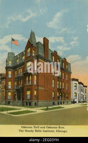 Osborne Hall And Osborne Row, The Moody Bible Institute, Chicago Stock Photo