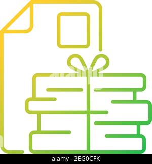 Waste paper gradient linear vector icon Stock Vector