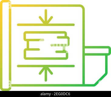 Trash compactor gradient linear vector icon Stock Vector