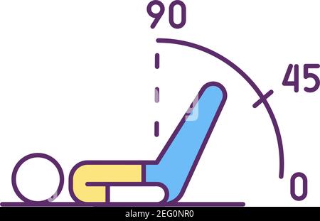 Leg raise RGB color icon Stock Vector
