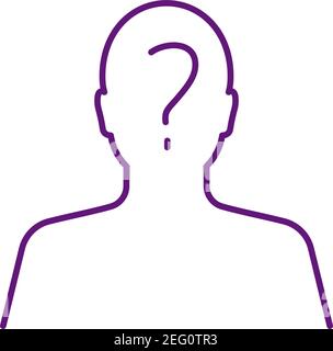 Anonymous face RGB color icon Stock Vector