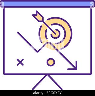 Poor work organization RGB color icon Stock Vector