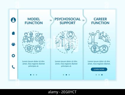 Development of support program onboarding vector template Stock Vector