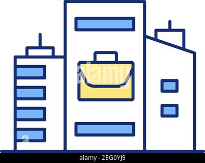 Work area RGB color icon Stock Vector