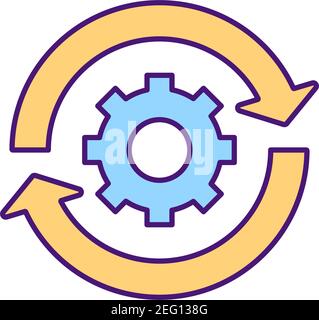 Making clear contract items RGB color icon Stock Vector