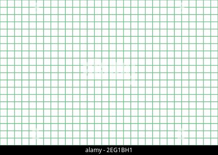 Grid paper. Abstract squared background with green graph. Geometric pattern for school, wallpaper, textures, notebook. Lined blank isolated on Stock Vector