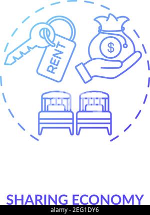 Sharing economy concept icon Stock Vector