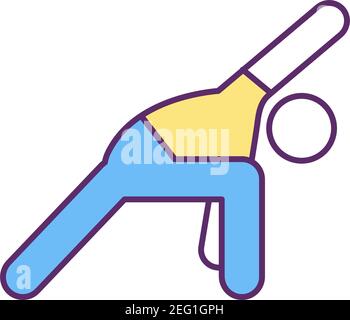 Regular physical activity RGB color icon Stock Vector