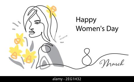 March 8 Women's Day Drawing Illustration PNG Images | PSD Free Download -  Pikbest