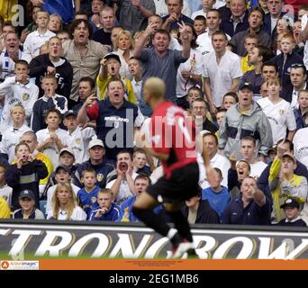 Leeds United Fans Shout Abuse At Manchester United S Rio Ferdinand Stock Photo Alamy