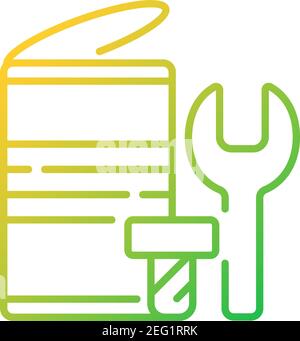 Metal waste gradient linear vector icon Stock Vector
