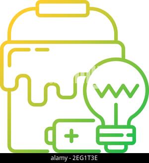 Special waste gradient linear vector icon Stock Vector