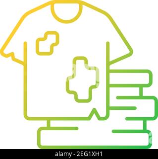 Textile waste gradient linear vector icon Stock Vector