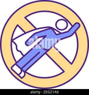 Willpower lacking RGB color icon Stock Vector