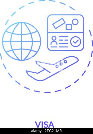 Visa concept icon Stock Vector