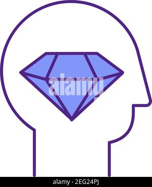 Perfectionist mindset RGB color icon Stock Vector