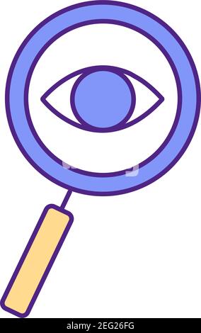 Curiosity development RGB color icon Stock Vector